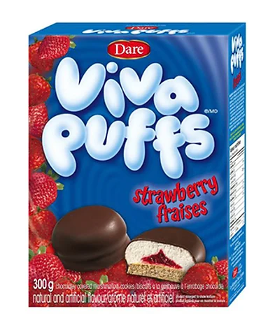 Dare Viva Puffs Strawberry Cookies - 300g