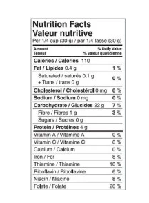 Five Roses White All Purpose Flour - 2495g Nutrition Facts