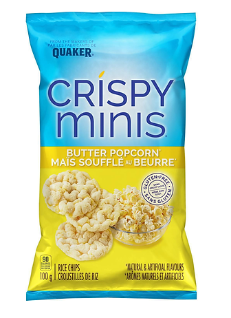 Buy Quaker Crispy Minis Butter Popcorn Rice Chips - 100g