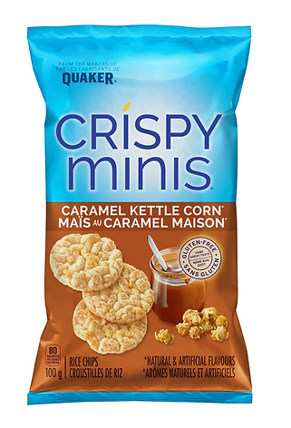 Quaker Crispy Minis Caramel Kettle Corn Rice Chips - 100g