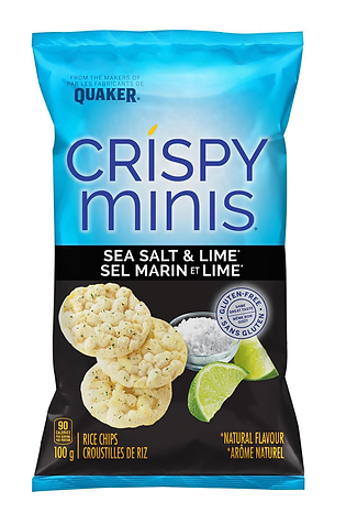 Buy Quaker Crispy Minis Sea Salt & Lime Rice Chips - 100g