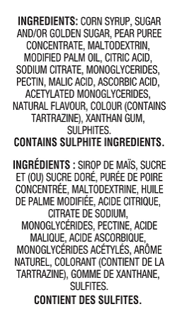 Fruit Roll-Ups Tropical Tie-Dye - 141g Ingredients List
