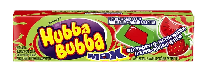 Hubba Bubba Max, Strawberry-Watermelon - 5x18 - 1.75lb(794g)