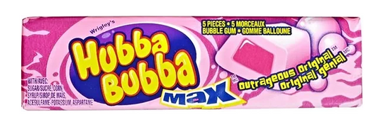 Hubba Bubba Max Gum, Original - 5x18 - 1.75lb(794g)