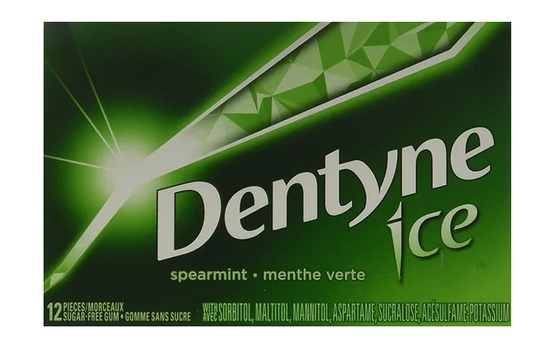 Dentyne Ice Bubble Gum, Spearmint - 12x12 - .44lb(204g)