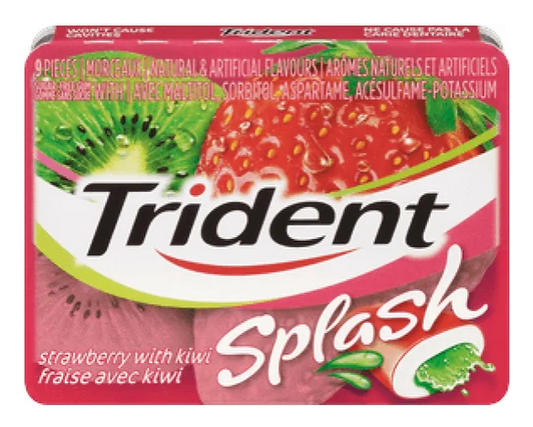 Trident Splash Strawberry/Kiwi Gum - 9x10 - .40lb(181g)