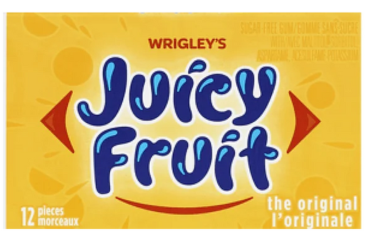 Juicy Fruit Original Chewing Gum - 12x12 - .62lb(281g)