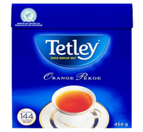 Tetley Orange Pekoe Tea 144 Bags - 454g