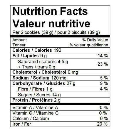 Dare Ultimate Fudge Chocolate Cookies - 290g Nutritional Information