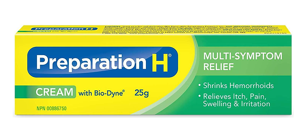 Preparation H Hemorrhoid Cream with Bio-Dyne, - 25g Tube