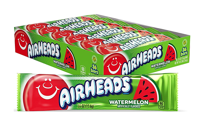 Airheads Taffy Bars Watermelon - 36ct - 562g