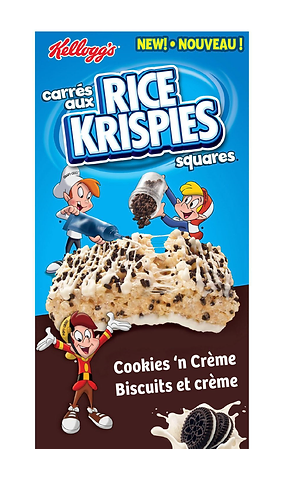 Rice Krispies Squares Bars Cookies 'n Crème 176g