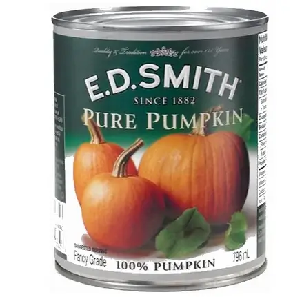 E.D. Smith 100% Pumpkin Pie Filling - 796g